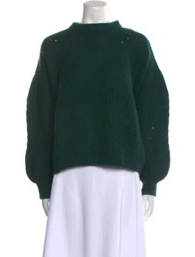 Pre-owned Anine Bing Mock Neck Sweater In Green