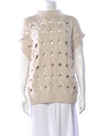 Pre-owned Anine Bing Mock Neck Sweater In Neutral