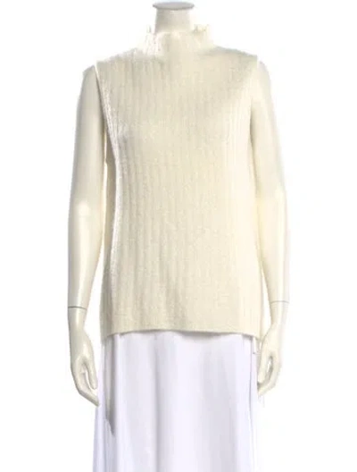Pre-owned Anine Bing Mock Neck Sweater In Neutral