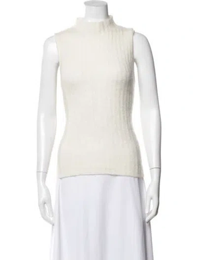 Pre-owned Anine Bing Mock Neck Sweater In Neutral