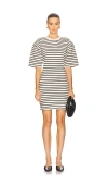 Anine Bing Mona Striped French Terry Dress In Multi