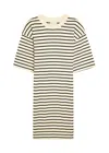 Anine Bing Mona Striped Cotton-blend Mini Dress In Multi