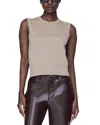 Anine Bing Moni Crop Tank Top In Neutral