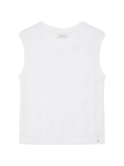 Anine Bing Moni Crop Tank In White