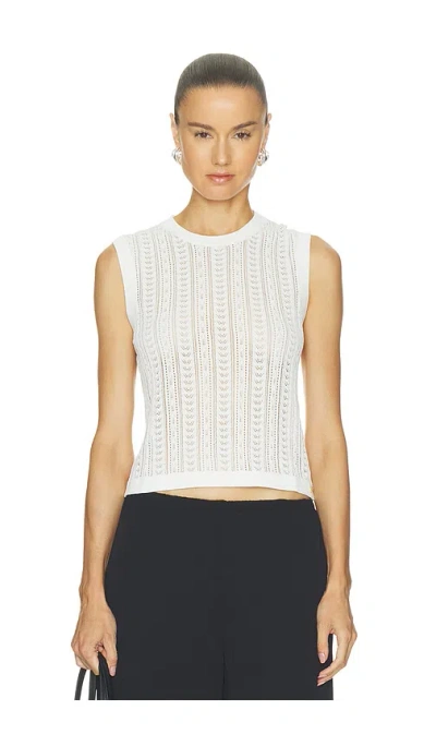 Anine Bing Moni Crop Tank In White