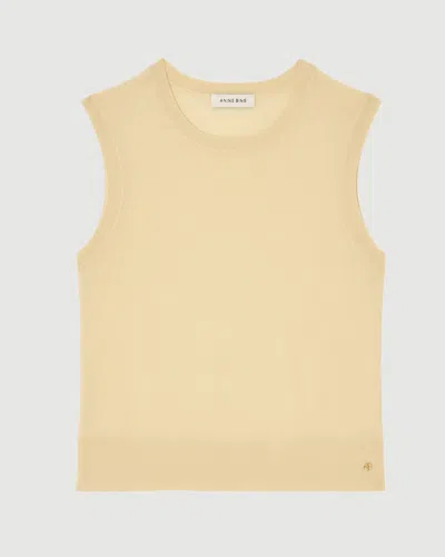Anine Bing Moni Crop Tank In Yellow