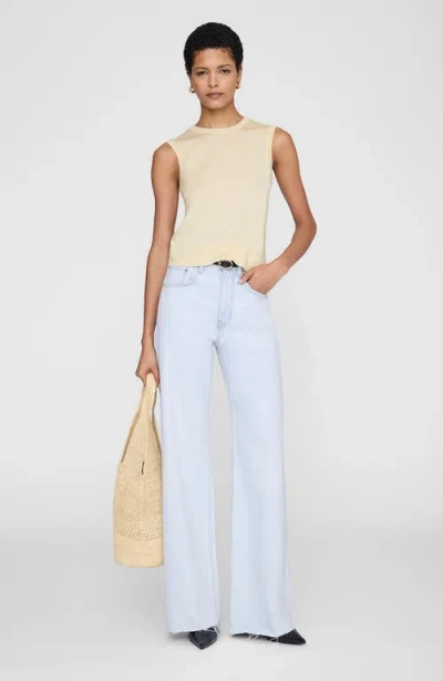 Anine Bing Moni Crop Tank In Yellow