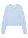 Anine Bing Moni Cropped Cardigan In Blue