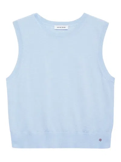 Anine Bing Moni Sleeveless Tank In Blue