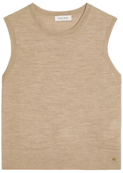 Anine Bing Moni Tank Top In Brown