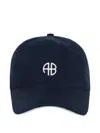 Anine Bing Monogram-embroidered Baseball Cap In Blue
