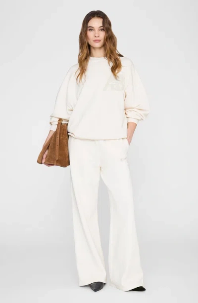 Anine Bing Monogram Kacey Sweatpant In White