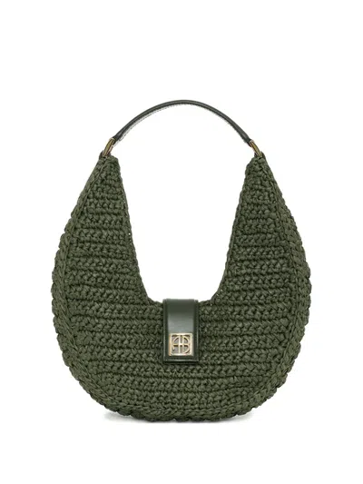Anine Bing Monogram Lou Tote Bag In Green