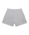 Anine Bing Framed Monogram Kam Shorts With Tailored Fit In Gray
