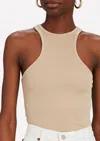 Anine Bing Morgan Tank In Beige In Brown