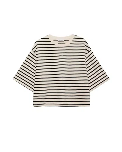 Anine Bing Myers Cropped Tee In Neutral