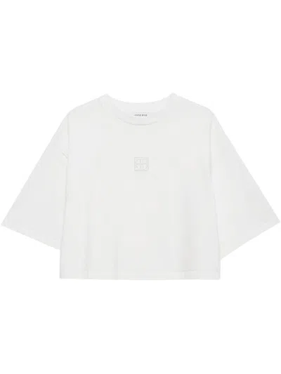Anine Bing Myers Cropped Tee Woman White