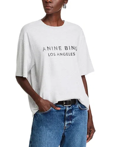 Anine Bing Myers Tee  In Heather Grey