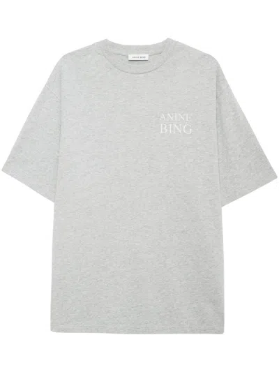 Anine Bing Grey Myers Serif Ny T-shirt In Grey