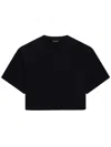 Anine Bing Cotton Cropped Myers T-shirt In Black