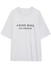 Anine Bing Myers Tee  In Heather Grey In Grey
