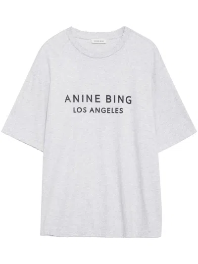 Anine Bing Myers Tee  In Heather Grey