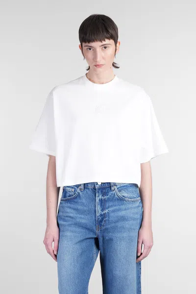 Anine Bing Myers T-shirt In White Cotton