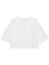 Anine Bing Myers Cropped Tee Woman White In White