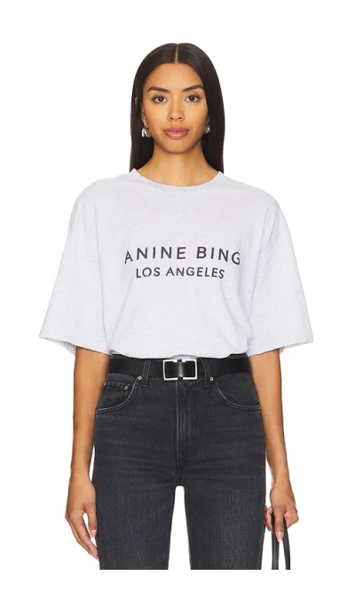 Anine Bing Myers Tee  In Heather Grey