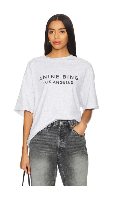 Anine Bing Myers Tee  In Heather Grey