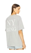 Anine Bing Gray Myers Serif Ny T-shirt In Grey