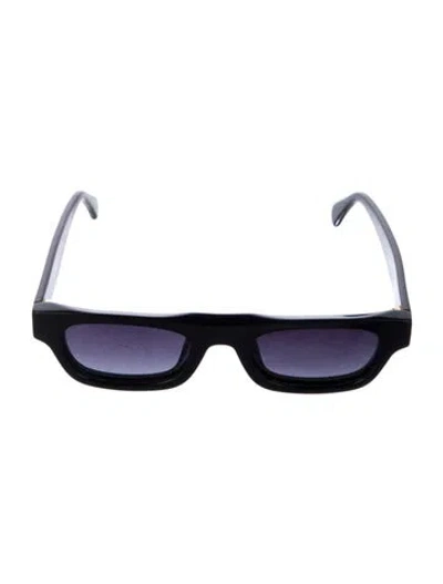 Pre-owned Anine Bing Narrow Tinted Sunglasses In Black