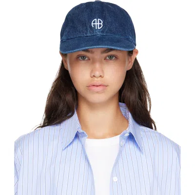 Anine Bing Navy Jeremy Baseball Cap In Blue