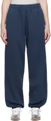 Anine Bing Elastic Waistband Relaxed Fit Trousers In Blue