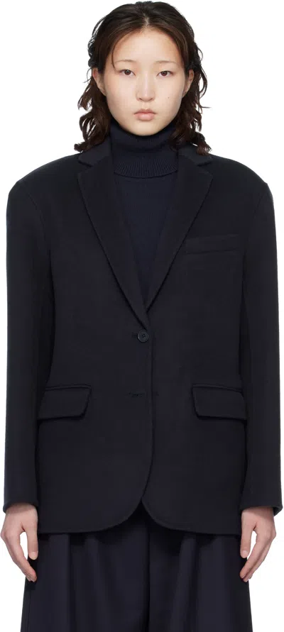 Anine Bing Navy Quinn Blazer In Blue