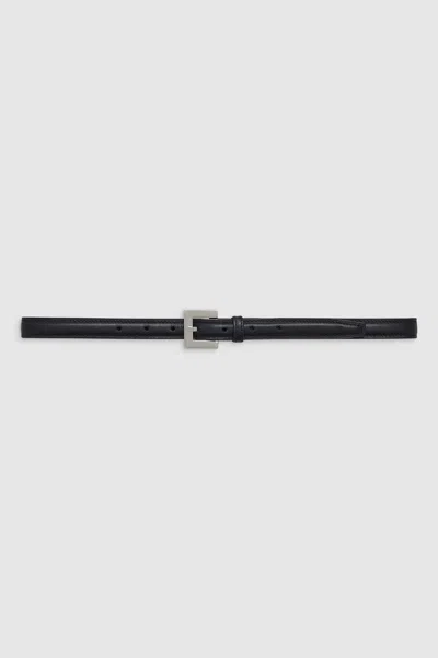 ANINE BING ANINE BING NICOLA BELT IN BLACK WITH SILVER