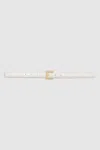 Anine Bing Nicola Belt In Bone With Gold In 14k Gold