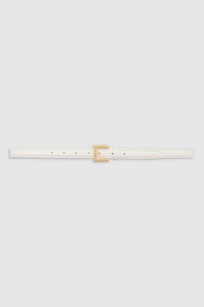 ANINE BING ANINE BING NICOLA BELT IN BONE WITH GOLD