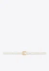 Anine Bing Nicola Belt In Bone With Gold In Multi