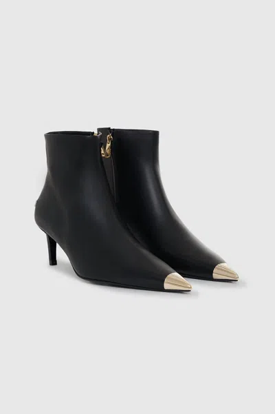 Anine Bing Nina Boots With Metal Toe Cap In Black