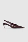 Anine Bing Pointed High-heeled Sandals In Burgundy