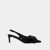 Anine Bing Nina Heels With Bow Heels Black In Black