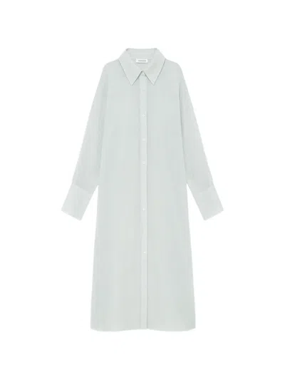 Anine Bing Noemi Striped Shirt Dress In Blue