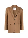Anine Bing Oversized Wool Cashmere Tailored Blazer Coat In Neutral