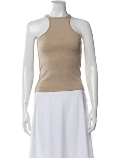 Pre-owned Anine Bing Nylon Halterneck Top In Neutral