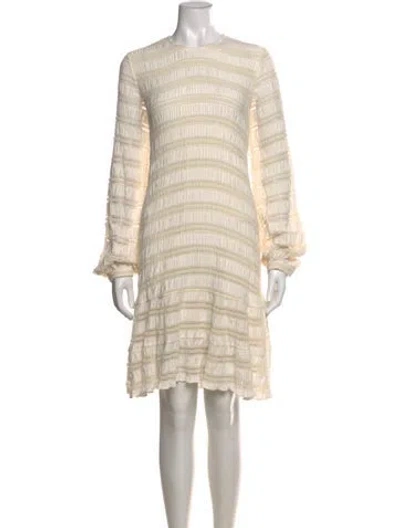 Pre-owned Anine Bing Nylon Mini Dress In Neutral