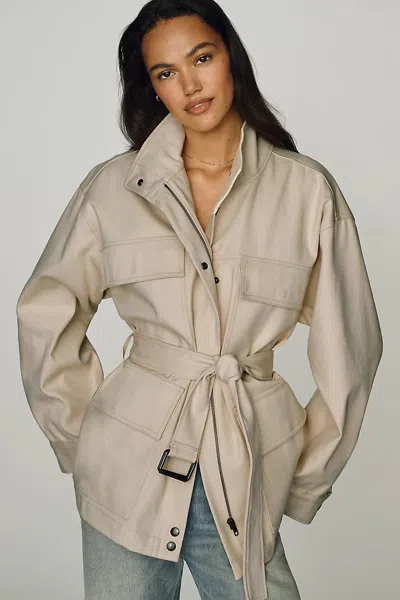 Anine Bing Drawstring Casual Jacket In Brown