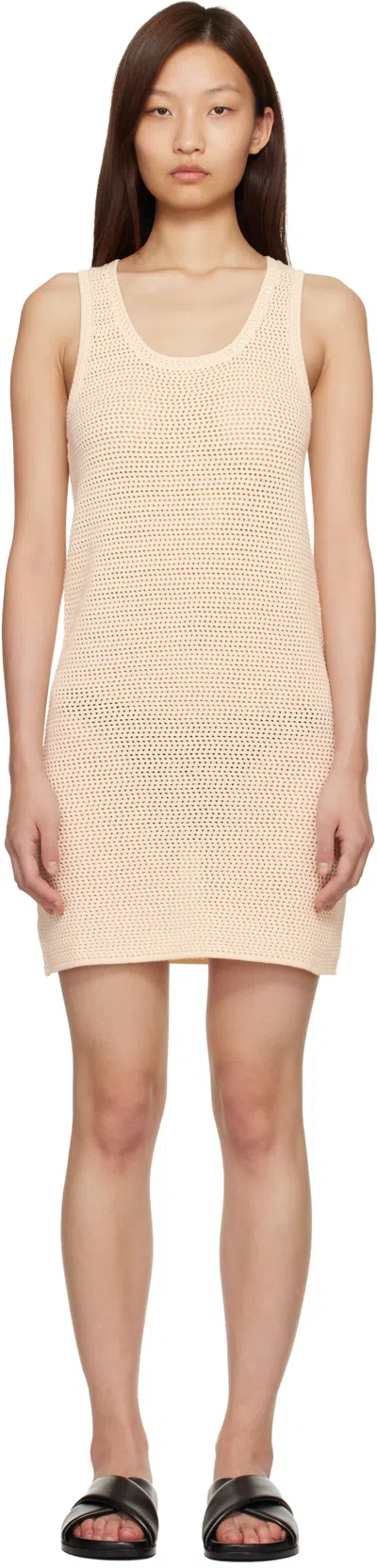 Anine Bing Off-white Arie Minidress In Neutral