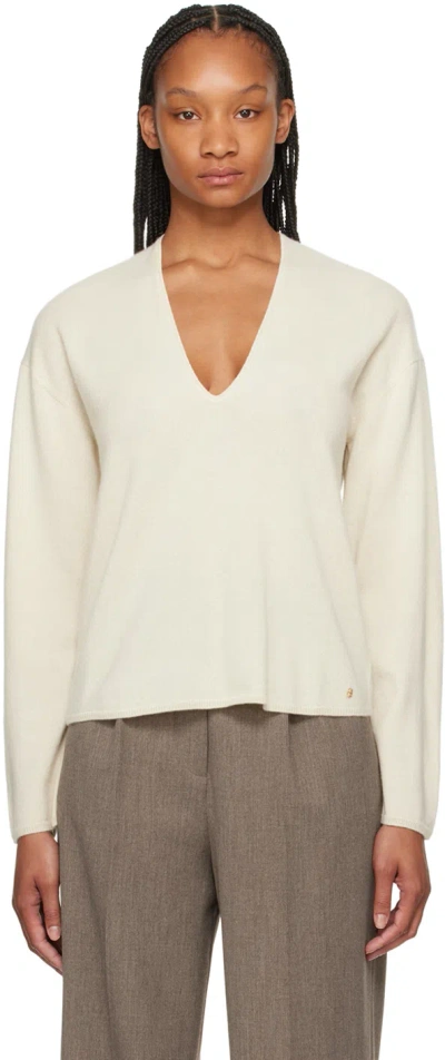 Anine Bing Off-white Athena Sweater In Cream