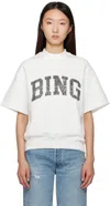 Anine Bing Jay Printed Cotton-jersey Sweatshirt In White